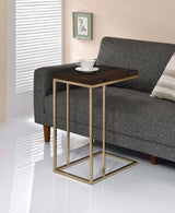 Side Table - Pedro Expandable Top Accent Table Chestnut and Chrome