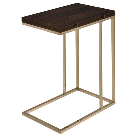 Side Table - Pedro Expandable Top Accent Table Chestnut and Chrome