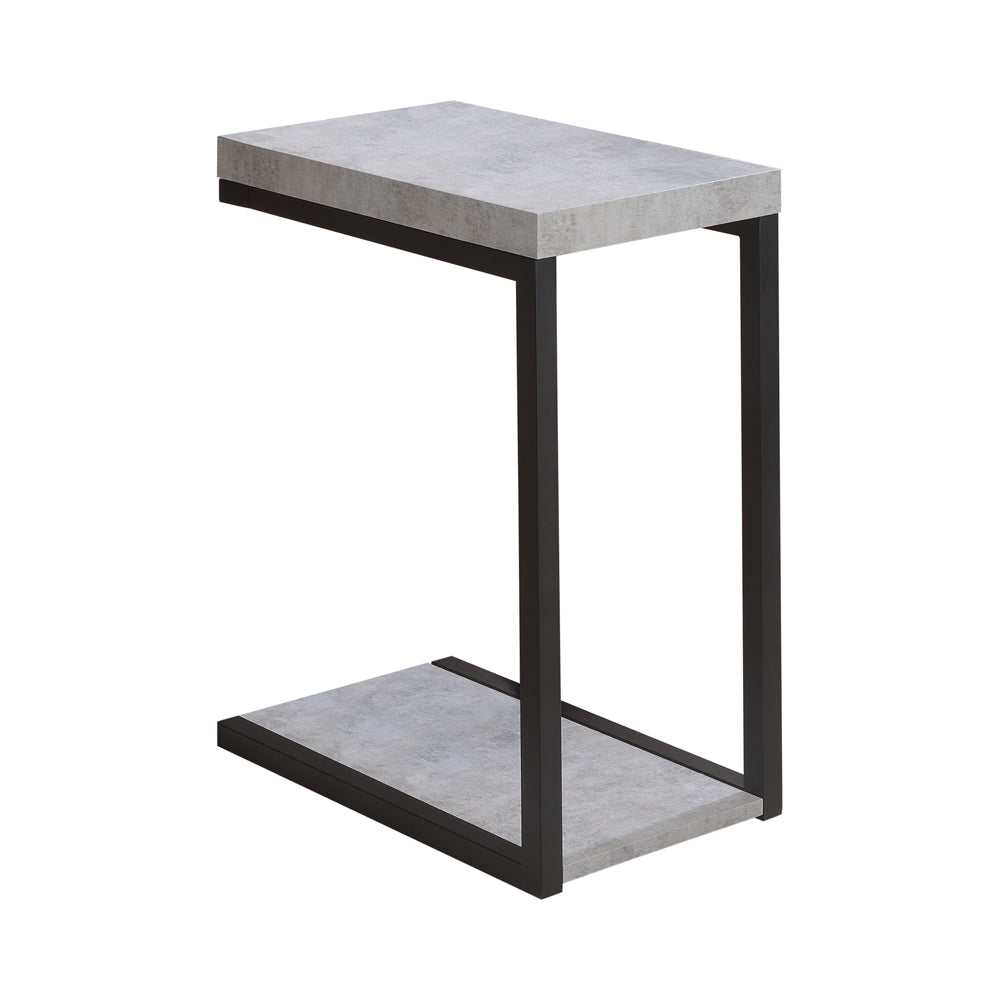 Side Table - Beck Accent Table Cement and Black