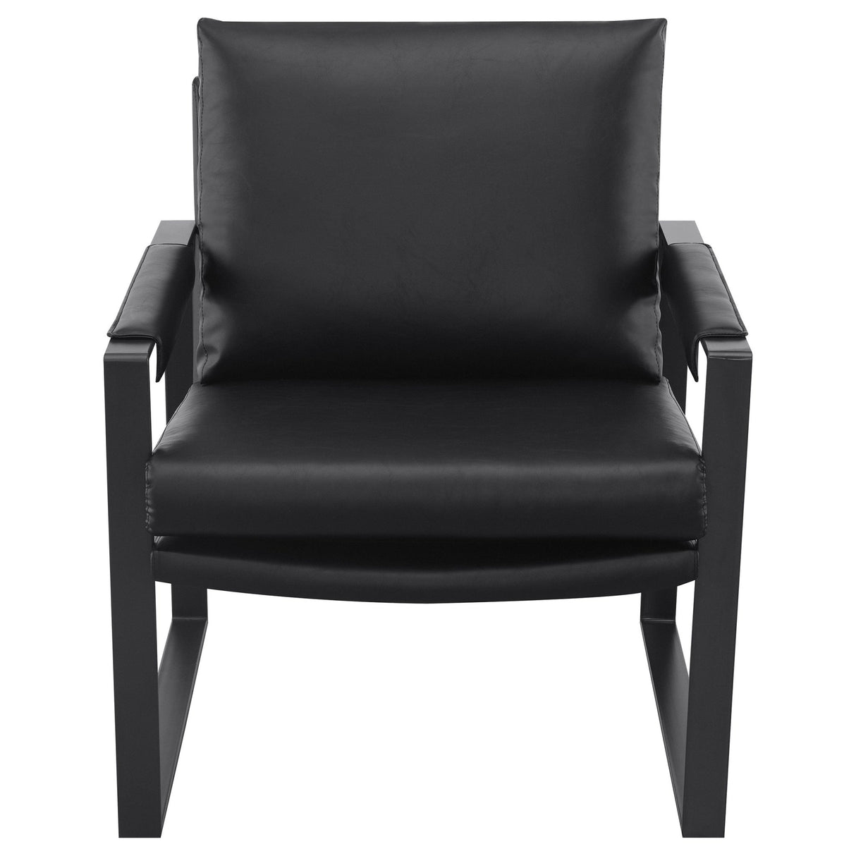 Accent Chair - Rosalind Upholstered Track Arms Accent Chair Black and Gummetal - Accent Chairs - 903021 - image - 2