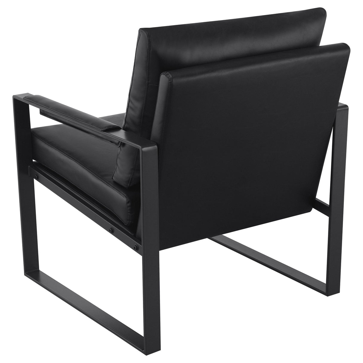 Accent Chair - Rosalind Upholstered Track Arms Accent Chair Black and Gummetal - Accent Chairs - 903021 - image - 5