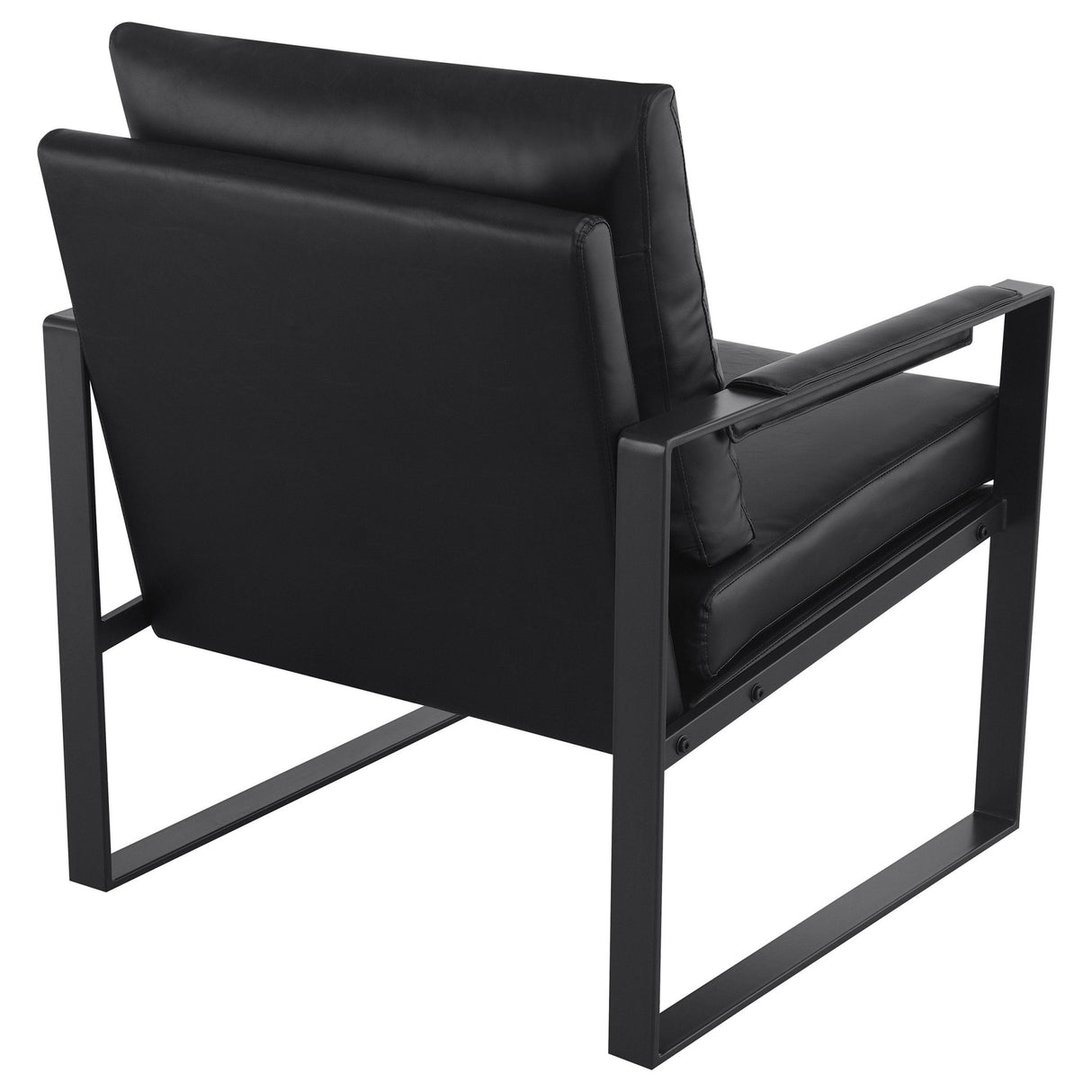 Accent Chair - Rosalind Upholstered Track Arms Accent Chair Black and Gummetal - Accent Chairs - 903021 - image - 6