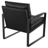 Rosalind Upholstered Track Arms Accent Chair Black and Gummetal | Coaster | Home Elegance USA