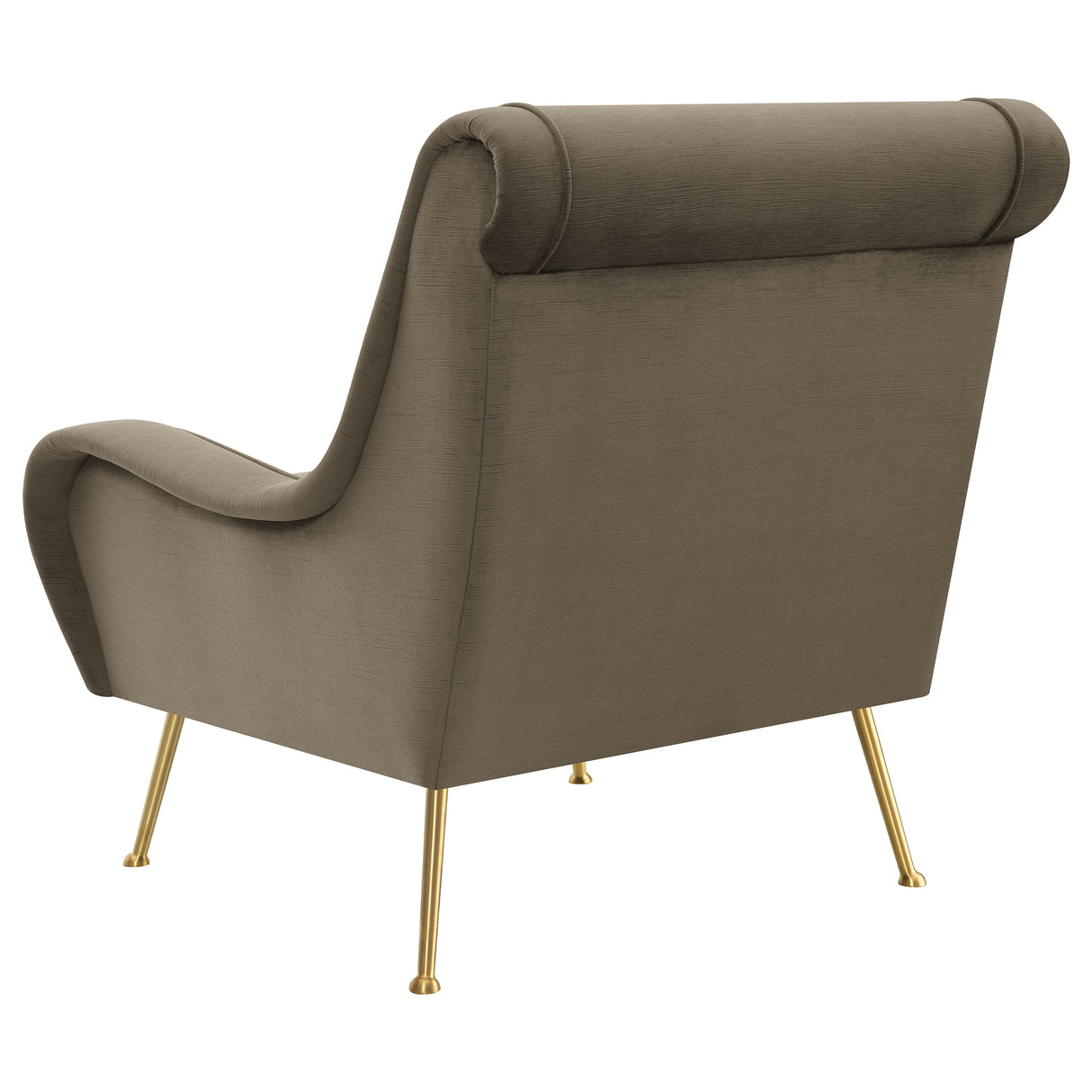 Accent Chair - Ricci Upholstered Saddle Arms Accent Chair Truffle and Gold