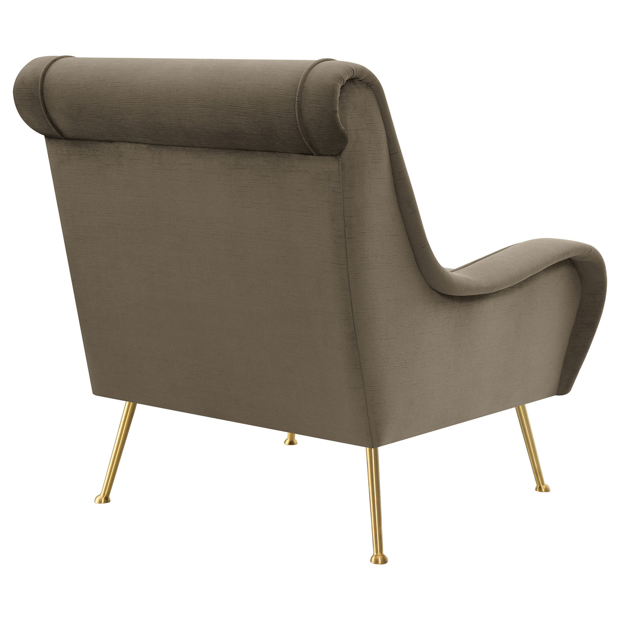 Accent Chair - Ricci Upholstered Saddle Arms Accent Chair Truffle and Gold