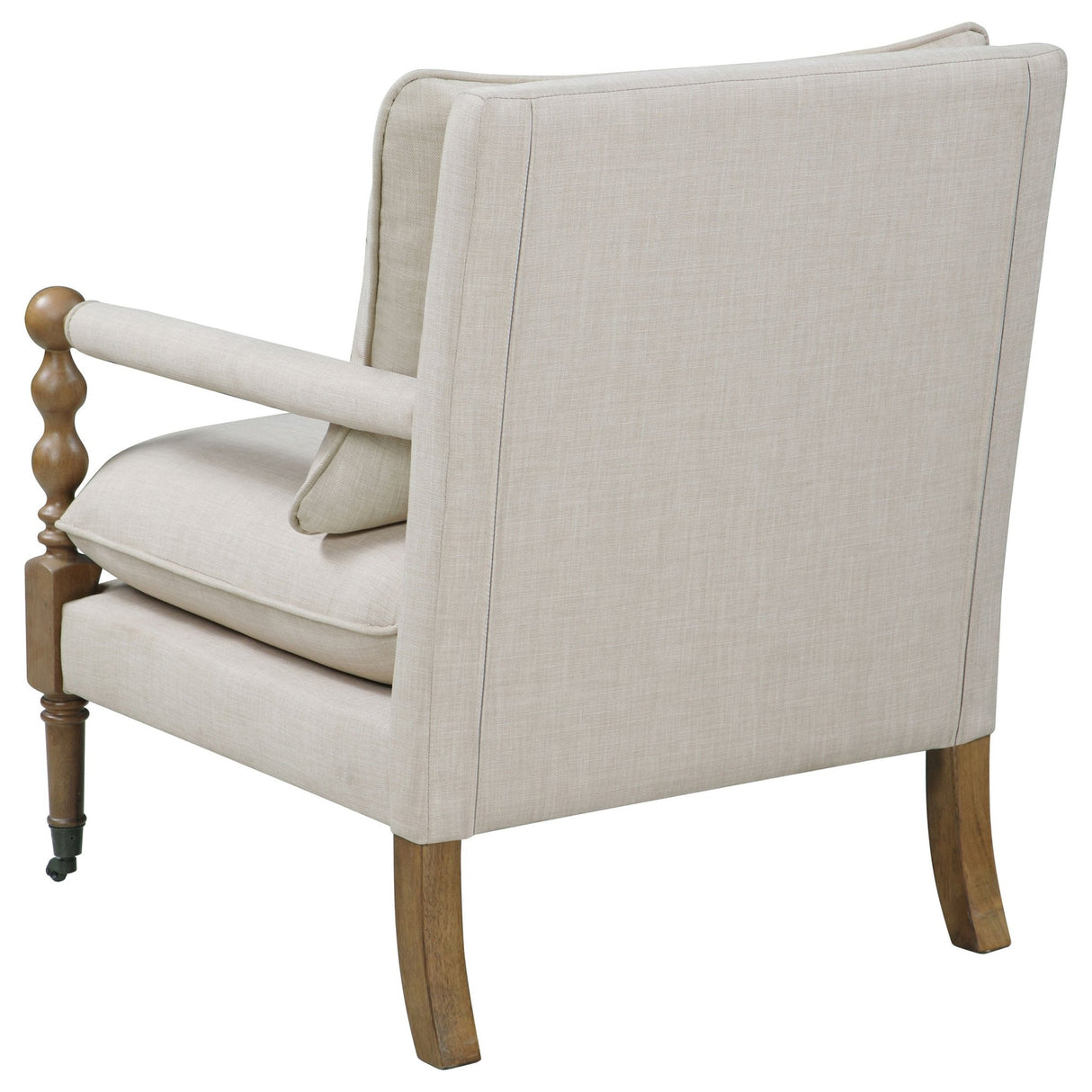 Dempsy Upholstered Accent Chair with Casters Beige | Coaster | Home Elegance USA