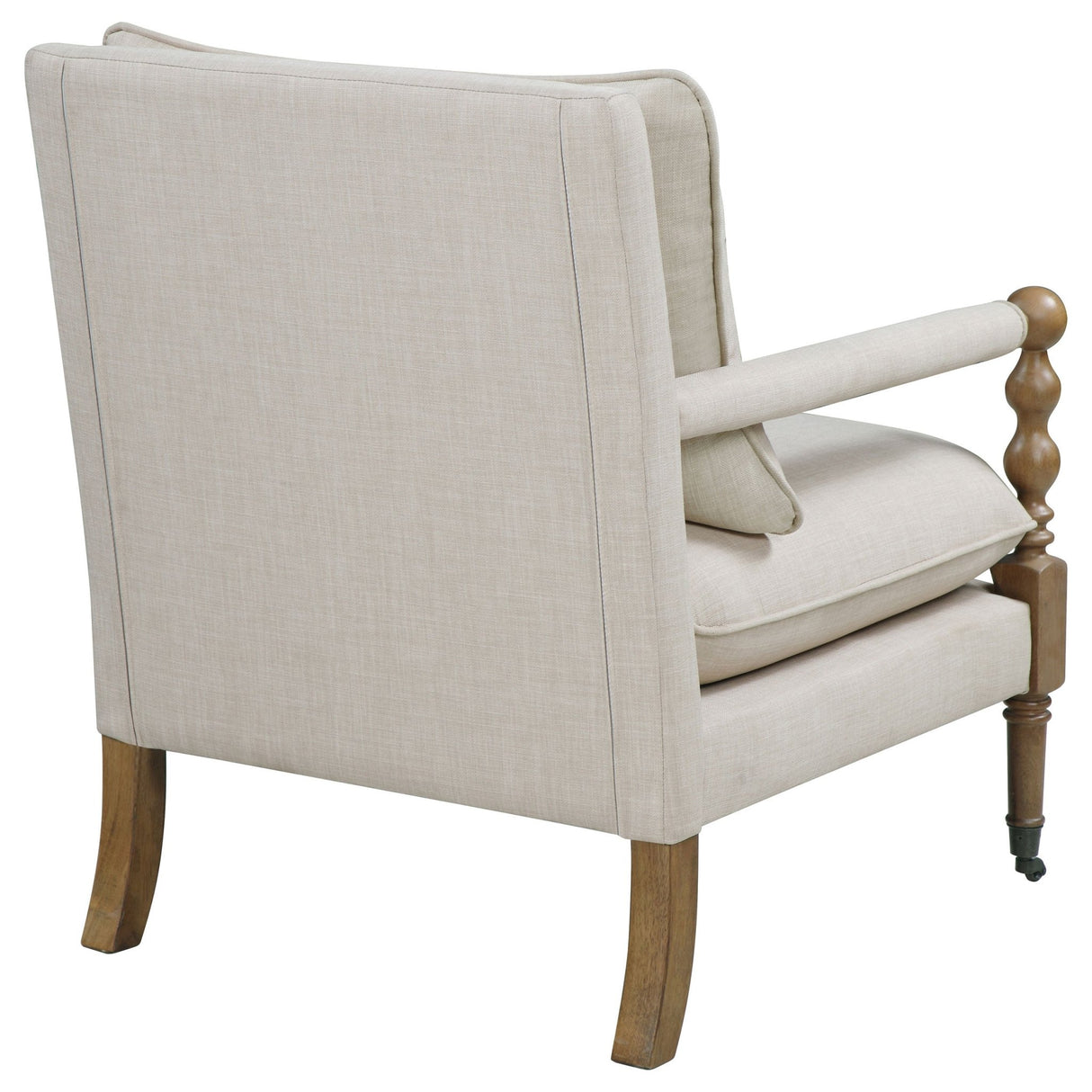 Dempsy Upholstered Accent Chair with Casters Beige | Coaster | Home Elegance USA