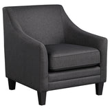 Chair - Liam Upholstered Sloped Arm Accent Club Chair Black