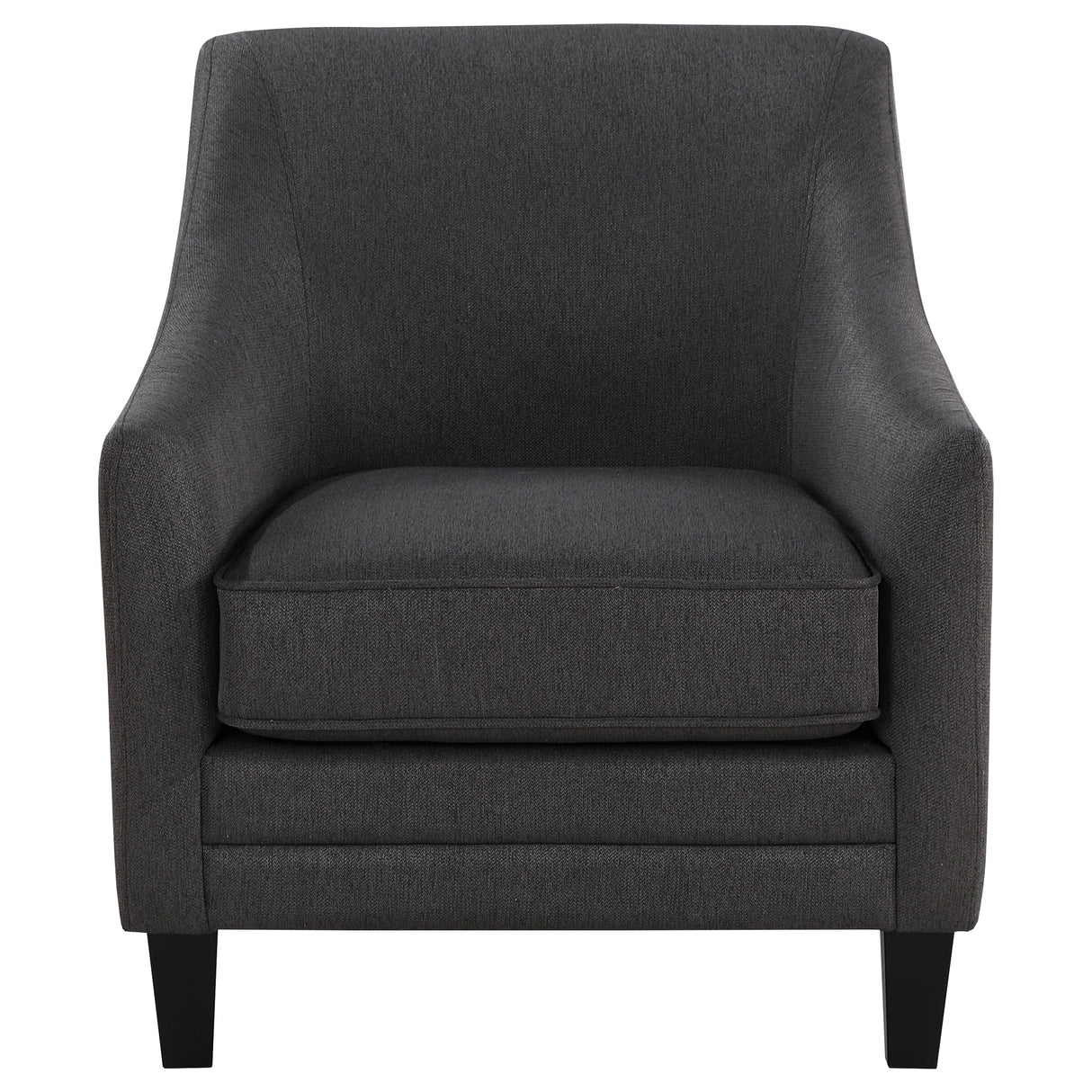 Chair - Liam Upholstered Sloped Arm Accent Club Chair Black