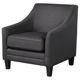 Chair - Liam Upholstered Sloped Arm Accent Club Chair Black