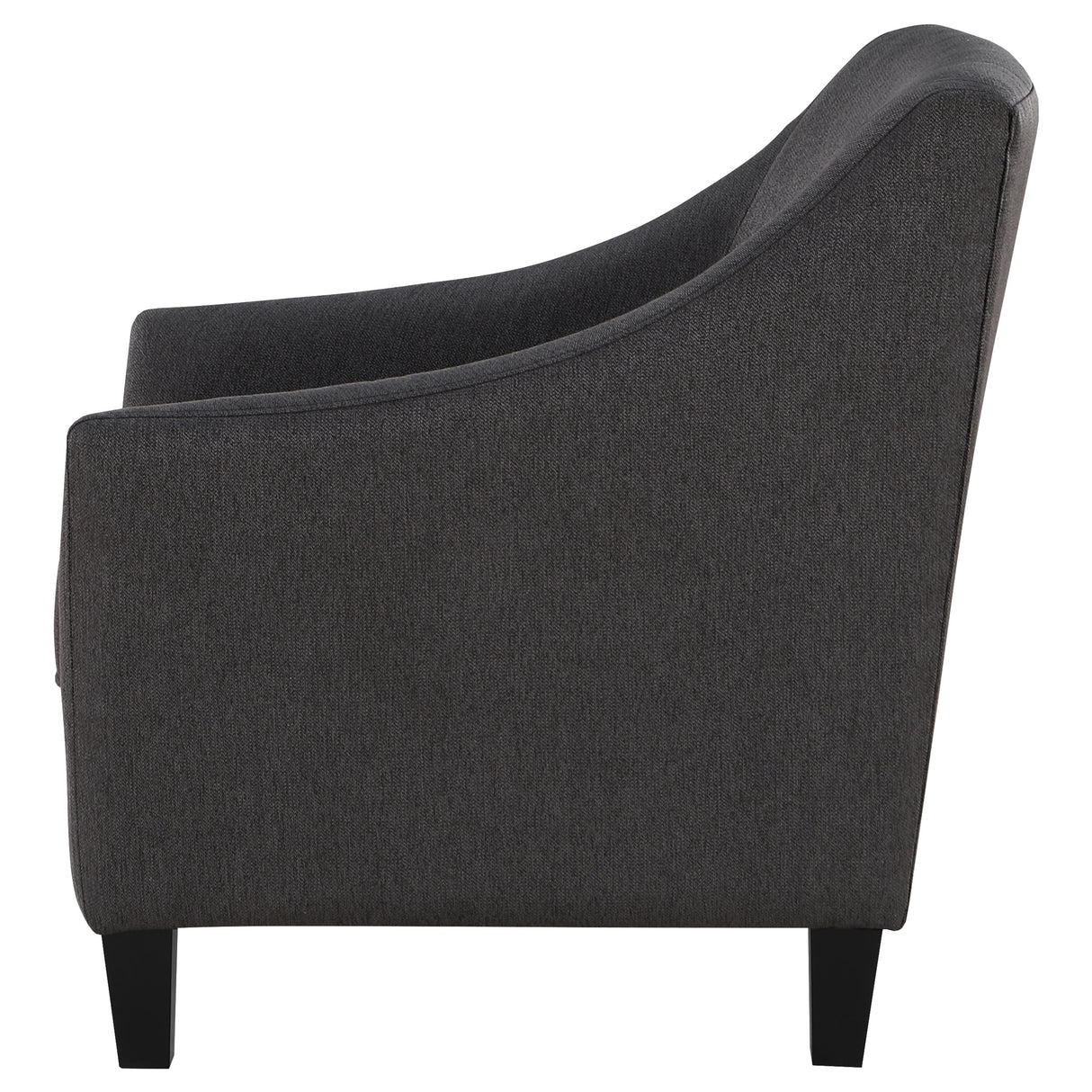 Chair - Liam Upholstered Sloped Arm Accent Club Chair Black