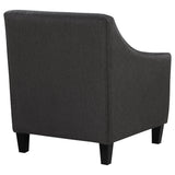 Chair - Liam Upholstered Sloped Arm Accent Club Chair Black