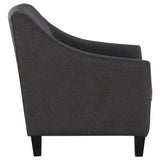 Chair - Liam Upholstered Sloped Arm Accent Club Chair Black