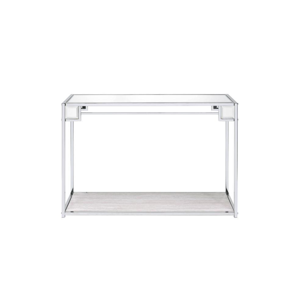 Asbury Console Table 90308 Mirrored & Chrome Finish | Acme - 90308 - Home Elegance USA - 2