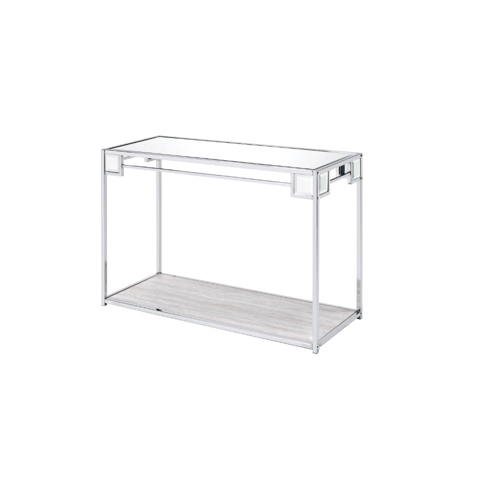 Asbury Console Table 90308 Mirrored & Chrome Finish | Acme - 90308 - Home Elegance USA - 1