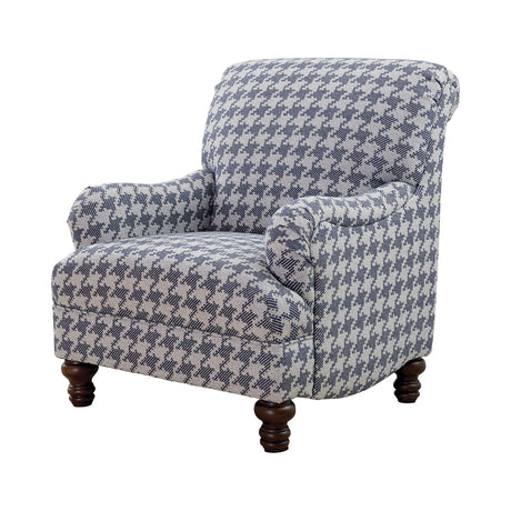 Accent Chair - Glenn Recessed Arms Accent Chair Blue