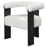 Accent Chair - Ramona Boucle Upholstered Accent Side Chair Cream and Black