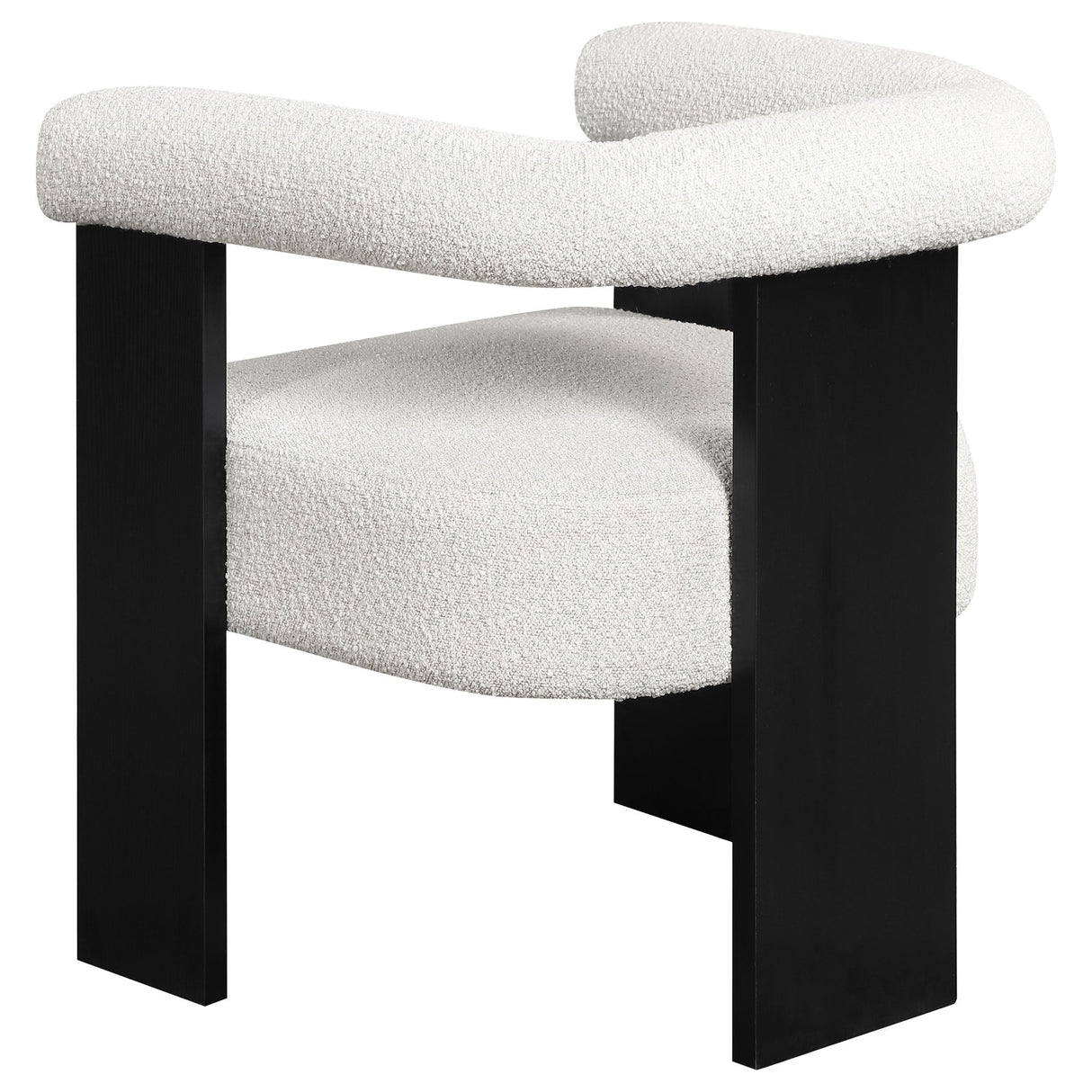 Accent Chair - Ramona Boucle Upholstered Accent Side Chair Cream and Black