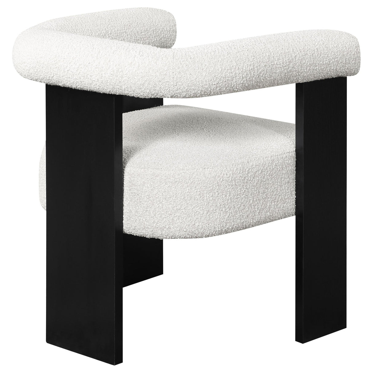 Accent Chair - Ramona Boucle Upholstered Accent Side Chair Cream and Black