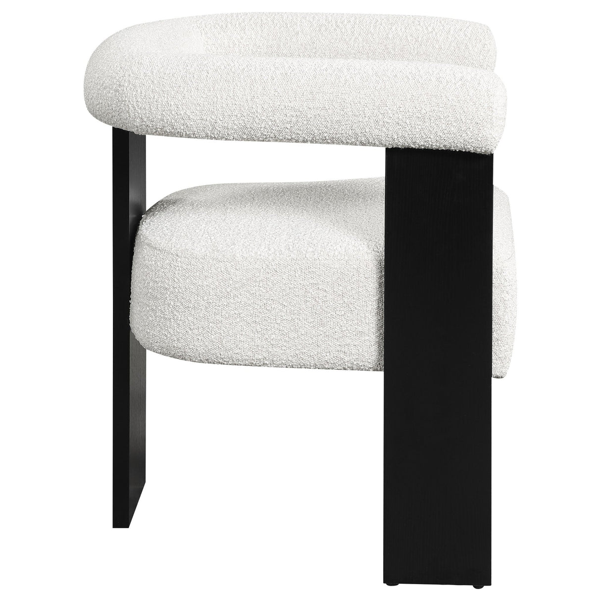 Accent Chair - Ramona Boucle Upholstered Accent Side Chair Cream and Black