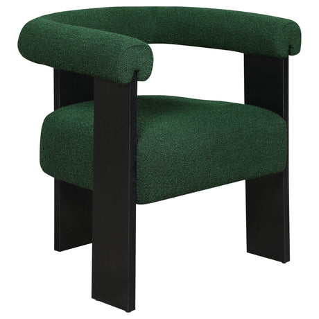 Ramona Boucle Upholstered Accent Side Chair Green and Black | Coaster | Home Elegance USA