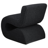 Accent Chair - Ronea Boucle Upholstered Armless Curved Accent Chair Charcoal