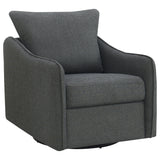 Swivel Glider Chair - Madia Boucle Upholstered Swivel Glider Chair Charcoal Grey