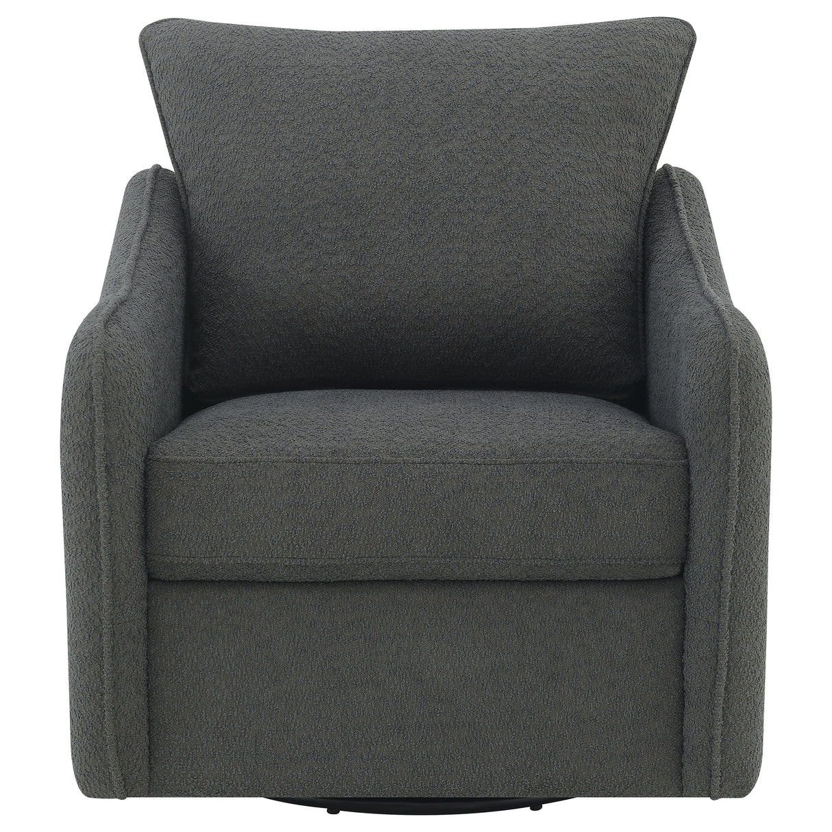 Swivel Glider Chair - Madia Boucle Upholstered Swivel Glider Chair Charcoal Grey