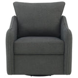 Swivel Glider Chair - Madia Boucle Upholstered Swivel Glider Chair Charcoal Grey