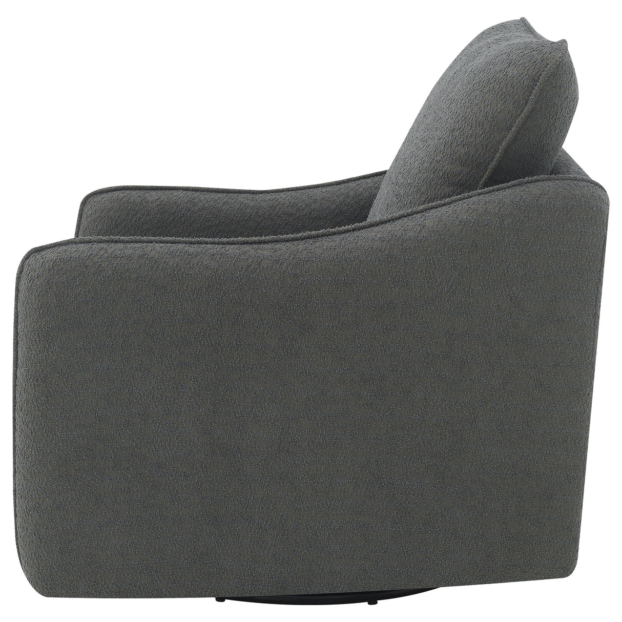 Swivel Glider Chair - Madia Boucle Upholstered Swivel Glider Chair Charcoal Grey