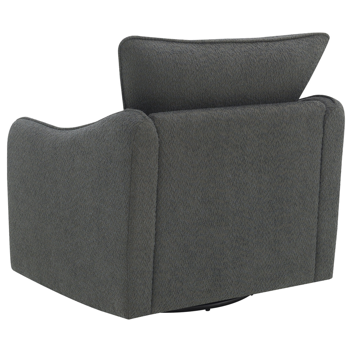 Swivel Glider Chair - Madia Boucle Upholstered Swivel Glider Chair Charcoal Grey