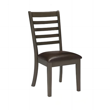 Simple Classic Brown 7pc Dining Set Faux Marble Top Dining Table 6xSide Chairs Leatherette Seats Dining Room Furniture - sold by Home Elegance USA