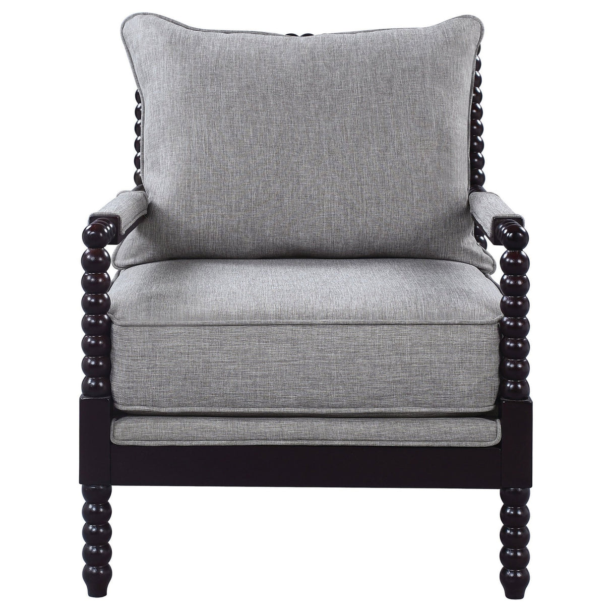 Accent Chair - Blanchett Cushion Back Accent Chair Grey and Black - Accent Chairs - 903824 - image - 3