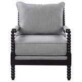 Blanchett Cushion Back Accent Chair Grey and Black | Coaster | Home Elegance USA