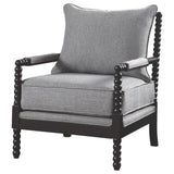 Blanchett Cushion Back Accent Chair Grey and Black | Coaster | Home Elegance USA