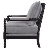 Accent Chair - Blanchett Cushion Back Accent Chair Grey and Black - Accent Chairs - 903824 - image - 5