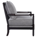 Accent Chair - Blanchett Cushion Back Accent Chair Grey and Black - Accent Chairs - 903824 - image - 7