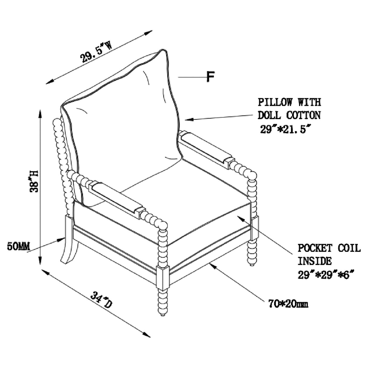 Accent Chair - Blanchett Cushion Back Accent Chair Grey and Black - Accent Chairs - 903824 - image - 11