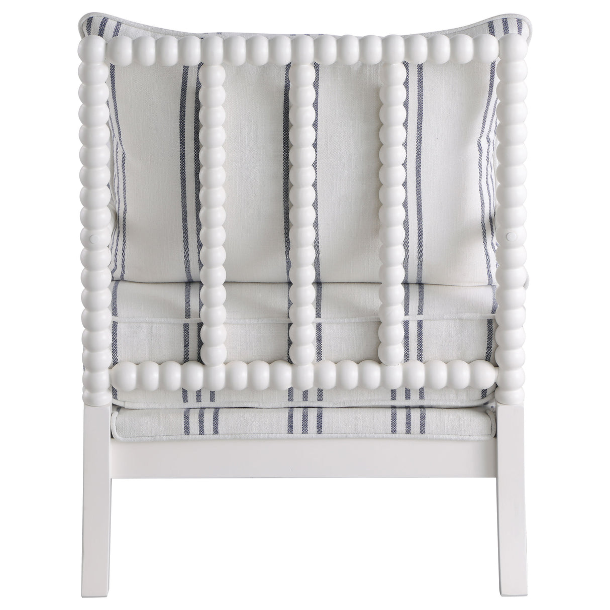 Accent Chair - Blanchett Upholstered Accent Chair with Spindle Accent White and Navy