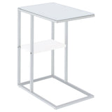 Daisy 1 - shelf Accent Table Chrome and White | Coaster - 904018 - Home Elegance USA - 1