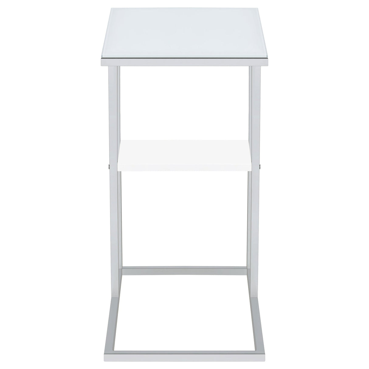 Daisy 1 - shelf Accent Table Chrome and White | Coaster - 904018 - Home Elegance USA - 3