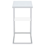 Daisy 1 - shelf Accent Table Chrome and White | Coaster - 904018 - Home Elegance USA - 3