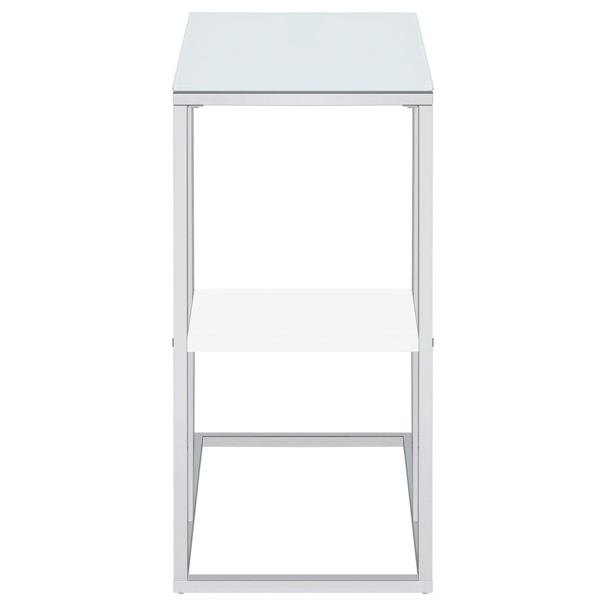 Daisy 1 - shelf Accent Table Chrome and White | Coaster - 904018 - Home Elegance USA - 6