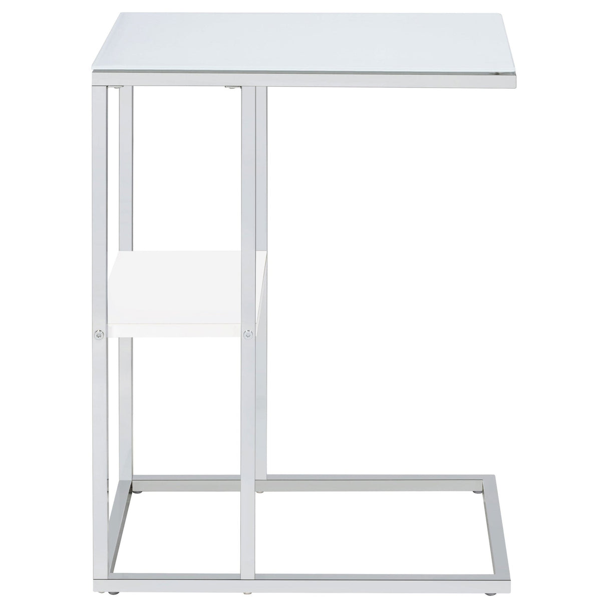 Daisy 1 - shelf Accent Table Chrome and White | Coaster - 904018 - Home Elegance USA - 7