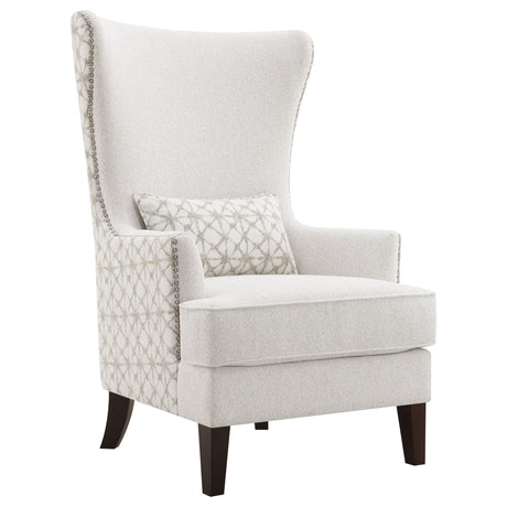 Accent Chair - Pippin Upholstered Wingback Accent Chair Latte