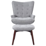 Accent Chair W/ Ottoman - Willow Upholstered Accent Chair with Ottoman Grey and Brown | Coaster | Home Elegance USA