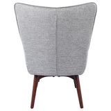 Accent Chair W/ Ottoman - Willow Upholstered Accent Chair with Ottoman Grey and Brown | Coaster | Home Elegance USA