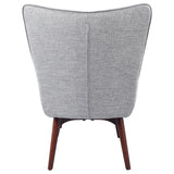 Accent Chair W/ Ottoman - Willow Upholstered Accent Chair with Ottoman Grey and Brown