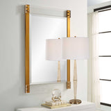 Nera Plated Brass Mirror - White / Light Brown by Uttermost - View 3