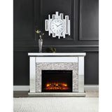 Acme - Laksha Fireplace 90522 Mirrored & Stone